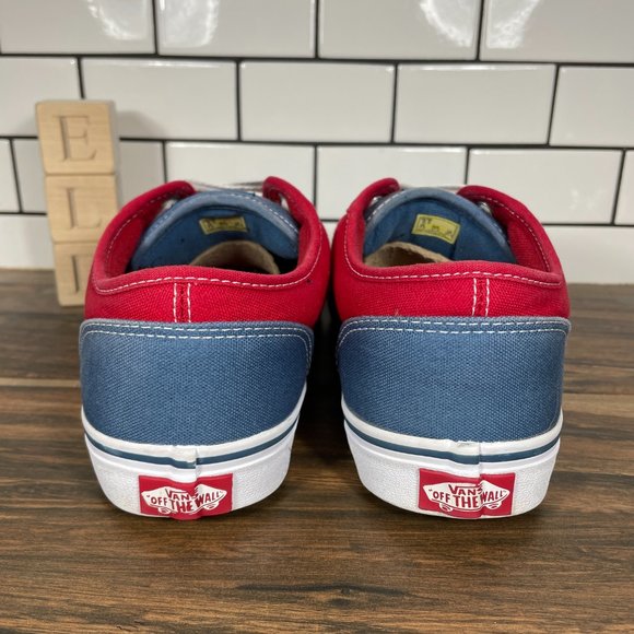 Vans Atwood Mens Size 8.5 Shoes Blue Red Canvas Low Top Lace Up Skate Sneakers main image 14